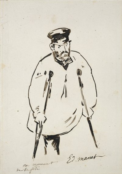 Man on Crutches by Édouard Manet